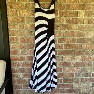 Calvin Klein Black and White Sleeveless Sundress